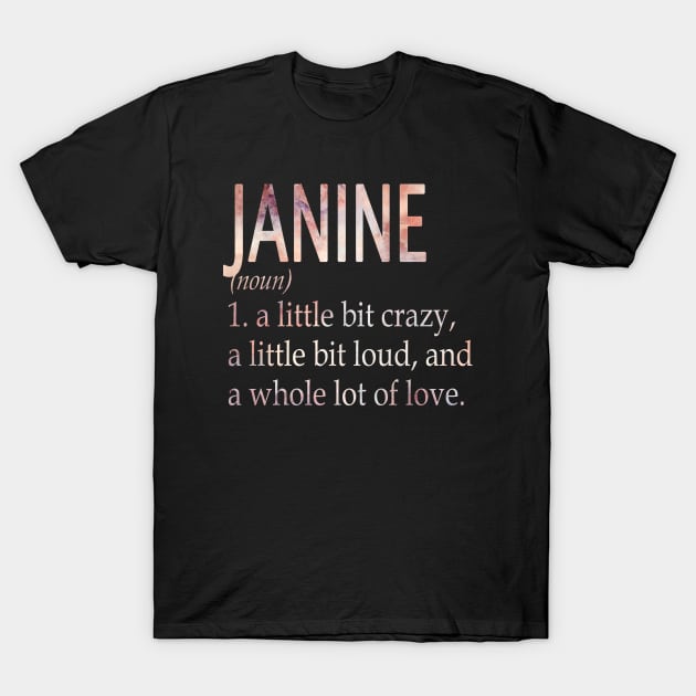 Janine Girl Name Definition T-Shirt by ThanhNga